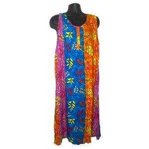 Ashley Taylor Tropical Print Nightgown (Size:2X, Color:Multi)